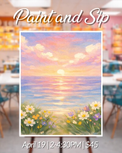 'Evening Stroll' Paint and Sip Adult Workshop poster