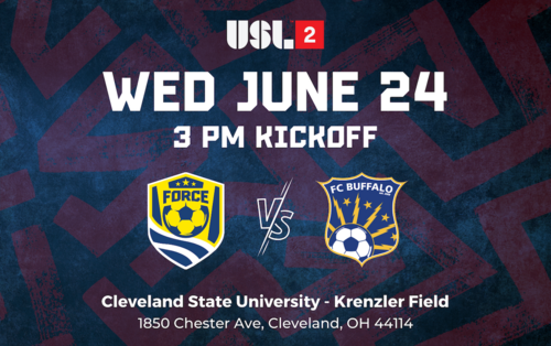 USL2: Cleveland Force SC vs FC Buffalo (6/24/26) poster