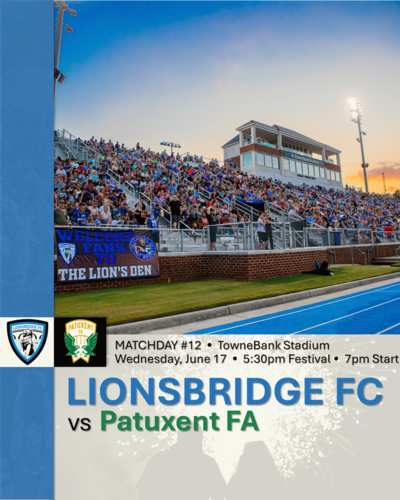 Lionsbridge FC vs Patuxent FA (June 17, 2026) poster