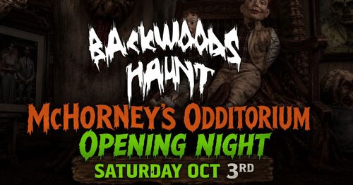 BACKWOODS OPENING NIGHT   {OCT  3}    poster