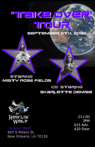 "TAKE OVER"TOUR @ The Howlin’ Wolf  (New Orleans, LA) poster