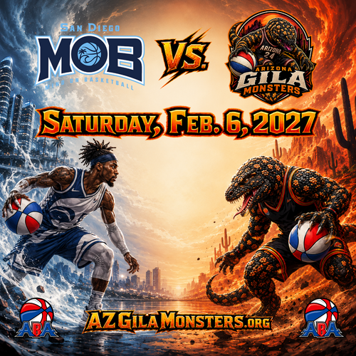 Arizona Gila Monsters vs San Diego Mob poster