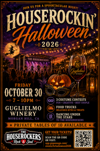 Houserockin' Halloween at Guglielmo 2026 poster